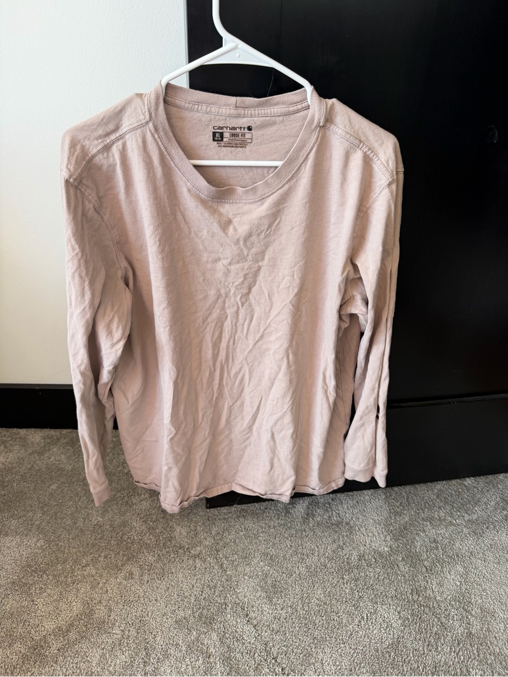 Carhartt Women’s Long-Sleeve Crew Neck Top - Light Mauve Pink